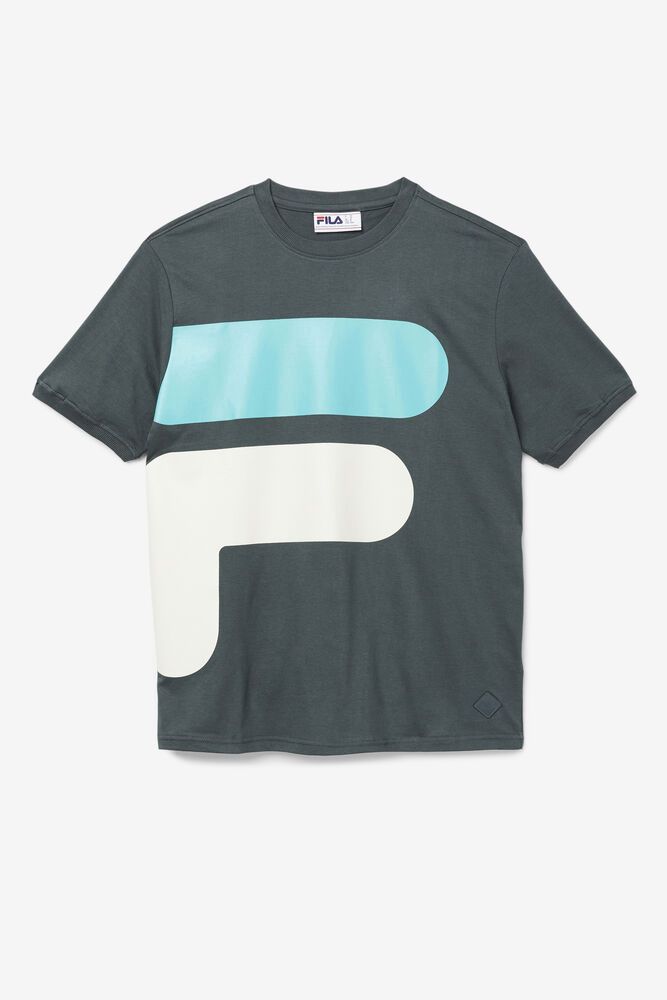 Fila T-Shirt Mens Blue - Corp - Philippines 8504319-BG